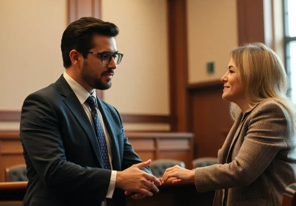 SIRVA injury attorneys discussing legal options with a client in a welcoming office setting.