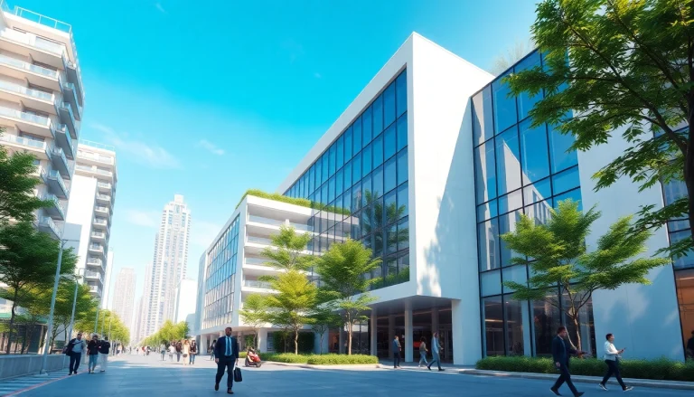 Erstellen Sie beeindruckende architektur visualisierung in einem modernen städtischen Umfeld.