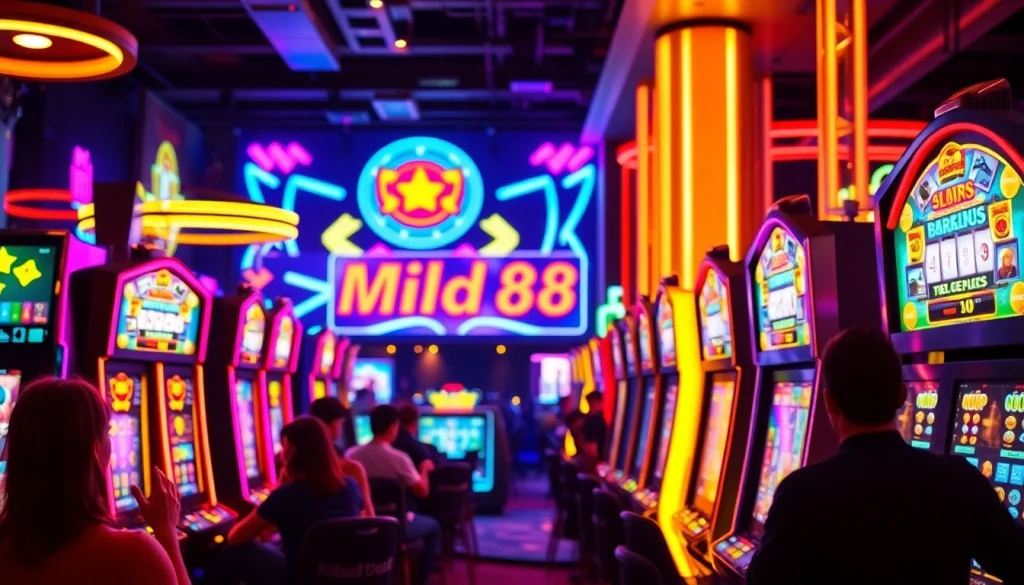 Menangkan hadiah menarik di permainan mild88 slot dengan suasana kasino yang penuh energi.